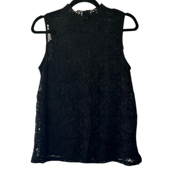 Cable & Gauge Tops - Women's Cable & Gage Black Lace Sleeveless Top Size‎ Medium